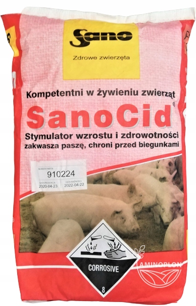 

SanoCid 25kg Zakwaszanie paszy, trawienie