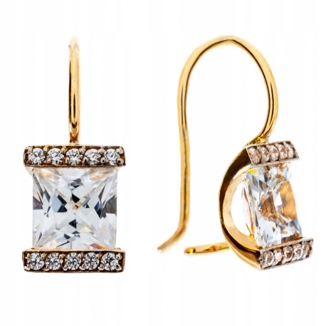 

Złote Kolczyki Kwadratowe Duże Kwadraty Złoto 585