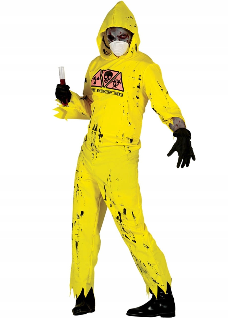 Kostým Zombie pro muže Žlutý Halloweenský kostým Karnevalový kostým L