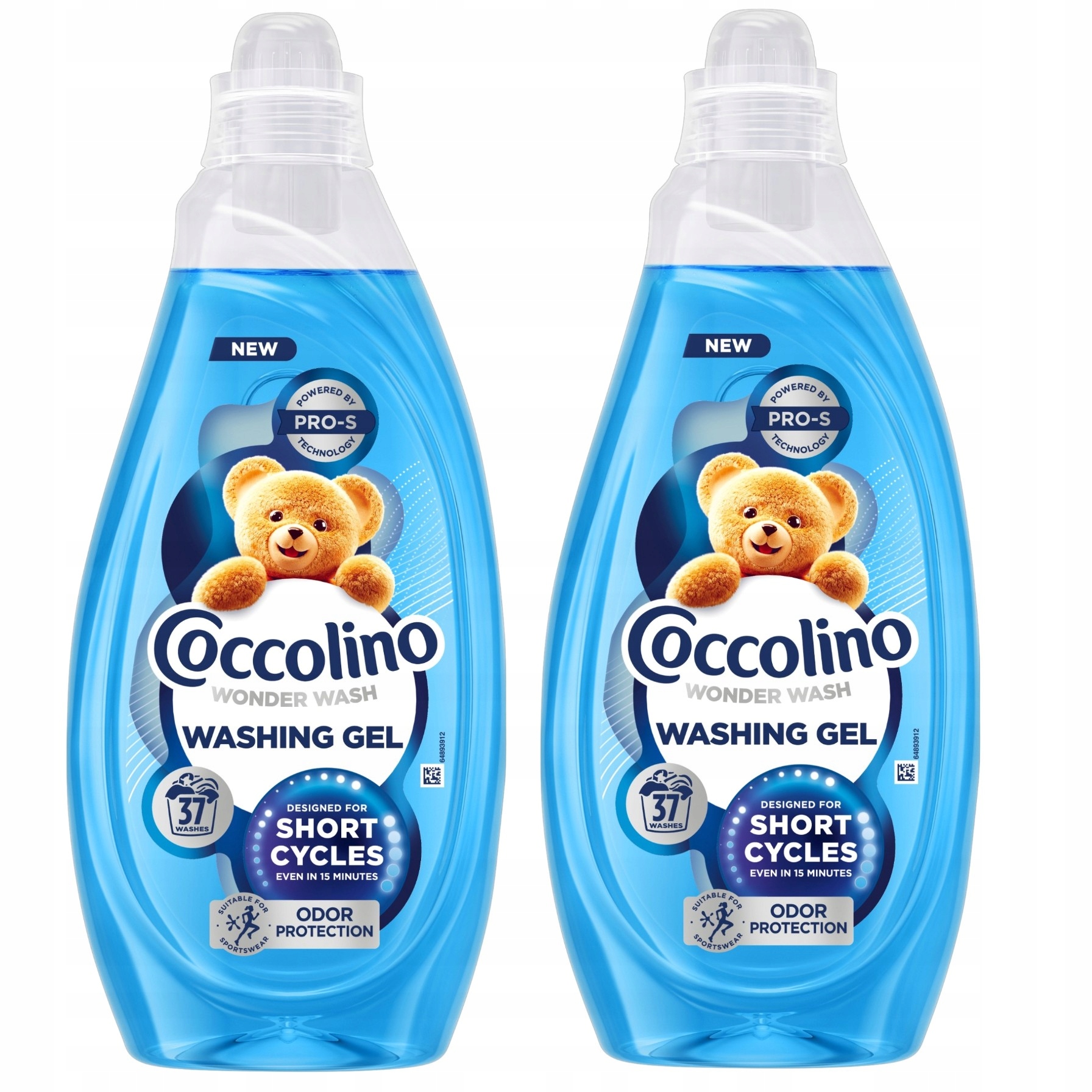 Levně Coccolino Wonder Wash 2x 1,48 l Speed Clean Zápach Proti Zápachu Prací prostředek