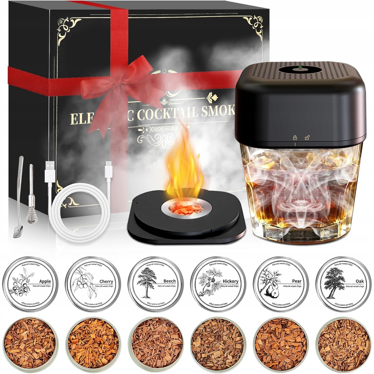 Sada Na Uzení Koktejlů Automatický Barový Smart Smoker Klasický XL