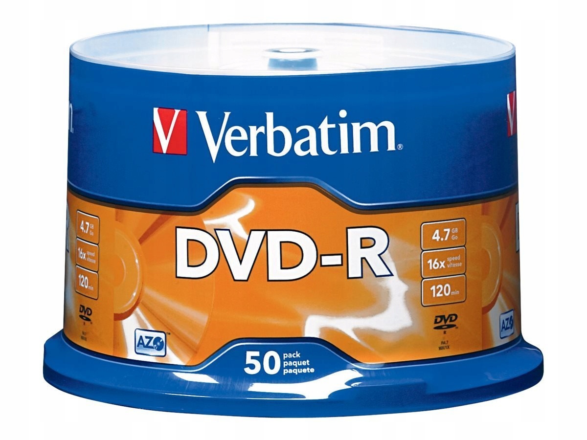 Płyta Płyty Dvd-r Verbatim 4,7GB 16x 50szt Szpula-Zdjęcie-0