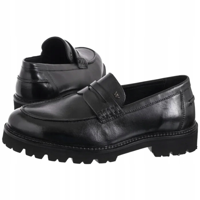 Dámské Kožené Mokasíny Wojas Černé 46370-51 Black