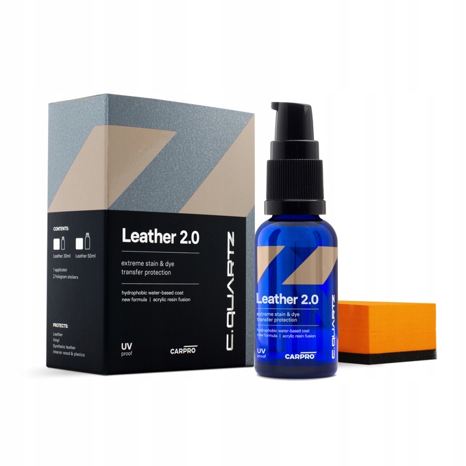 Carpro CQuartz Leather 2.0 – kremenná vrstva na pokožku a vinylová sada 30 ml