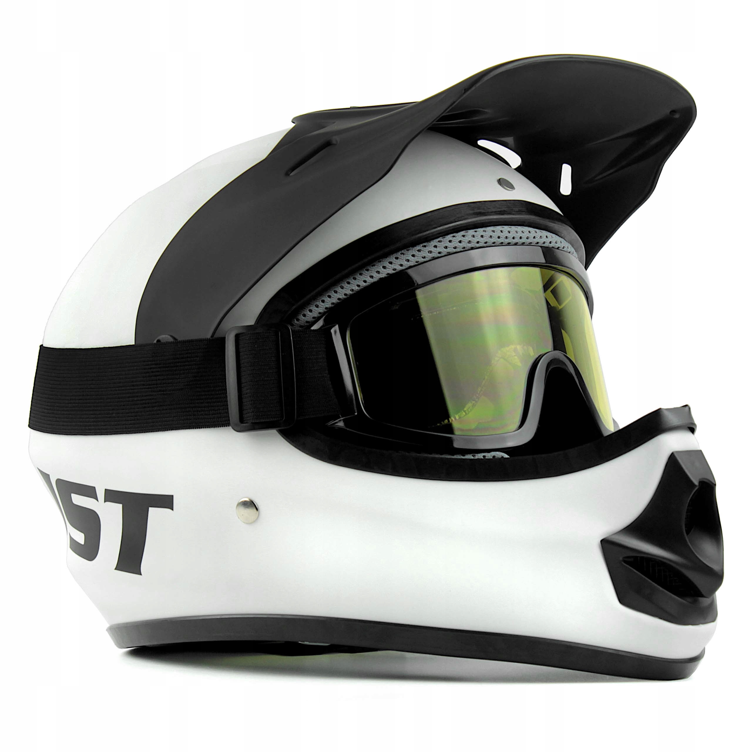 

Kask Dziecięcy Jst Cross Enduro Biały Xs Gogle