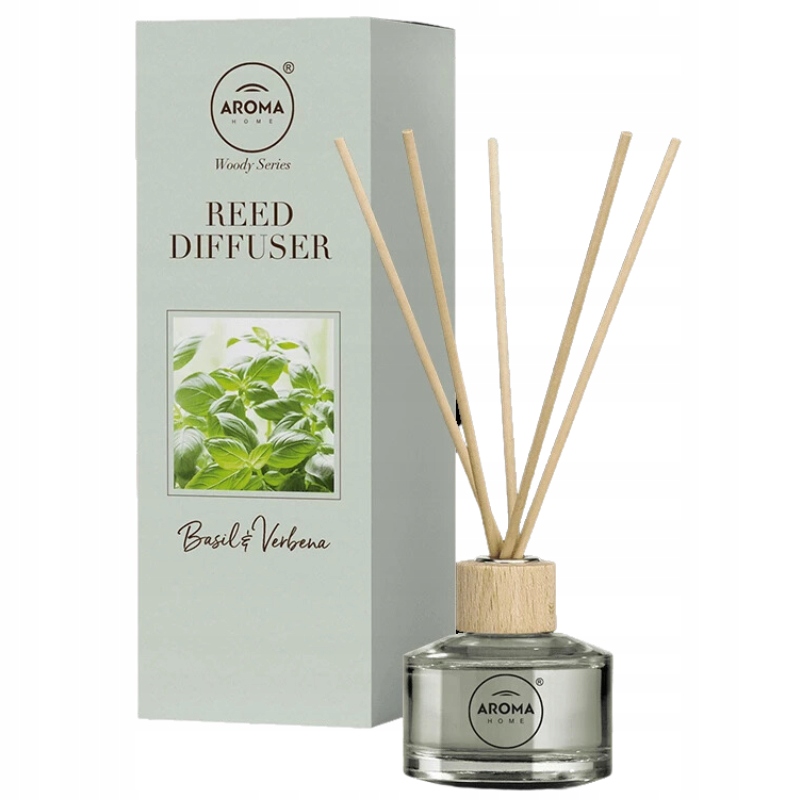 PATYCZKI ZAPACHOWE AROMA WOODY STICKS 50ML ZAPACH BAZYLIA I WERBENA DYFUZOR