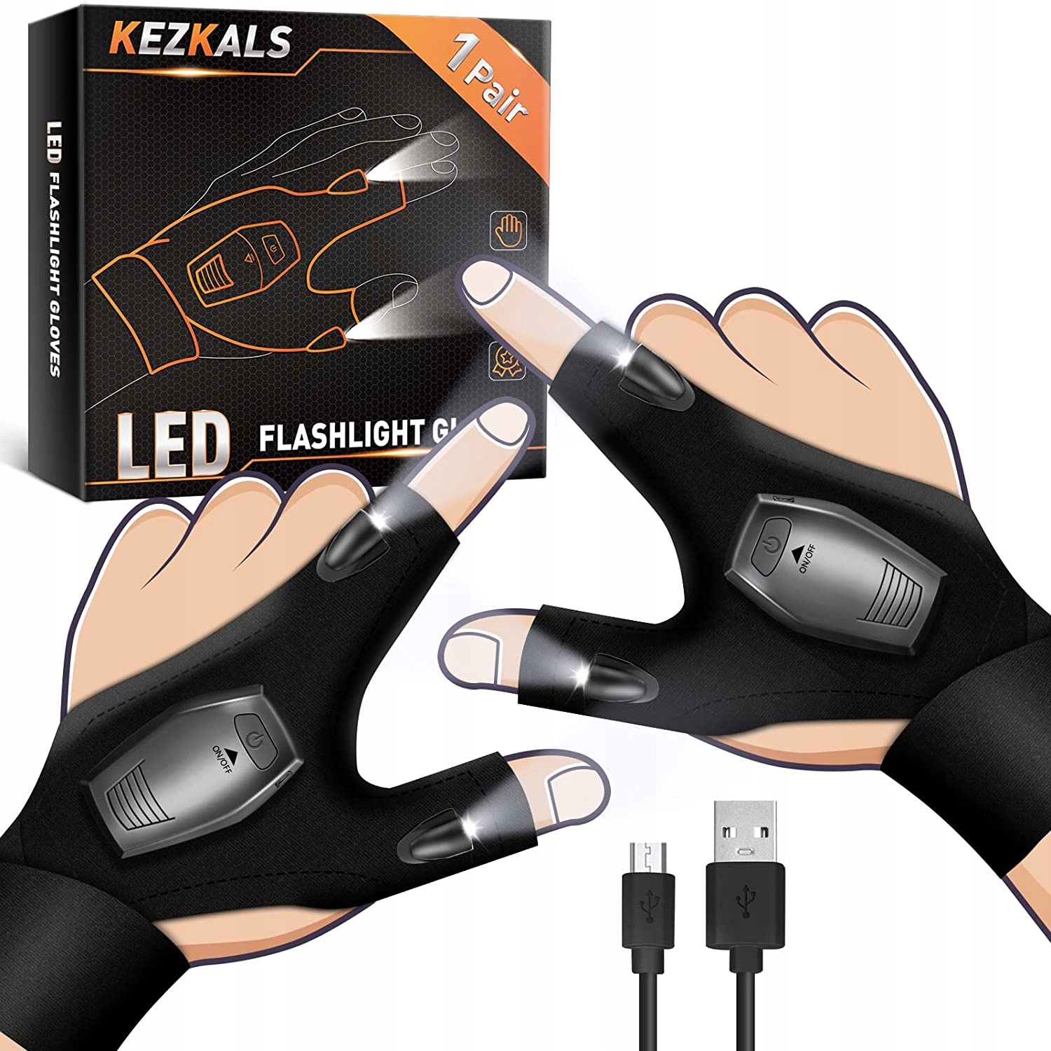 

Rower Latarka Led Z Latarkami Na Palce Survival