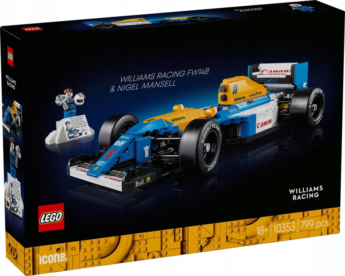 Lego Stavebnice Icons 10353 Williams Racing FW14B a Nigel Mansell