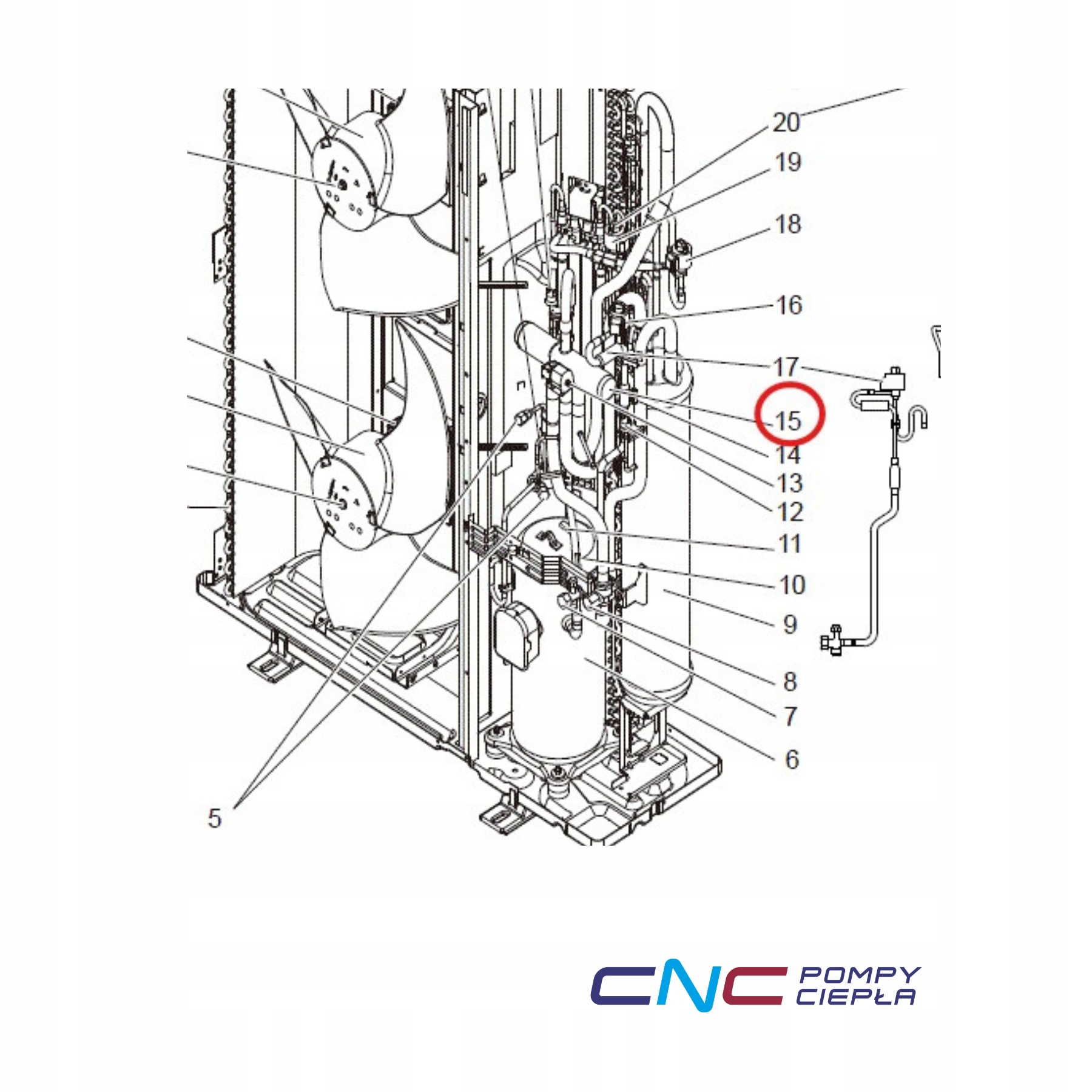 169037 R01E12403 4-WAY Valve PUHZ-RP2 4-CESTNÝ Ventil Mitsubishi