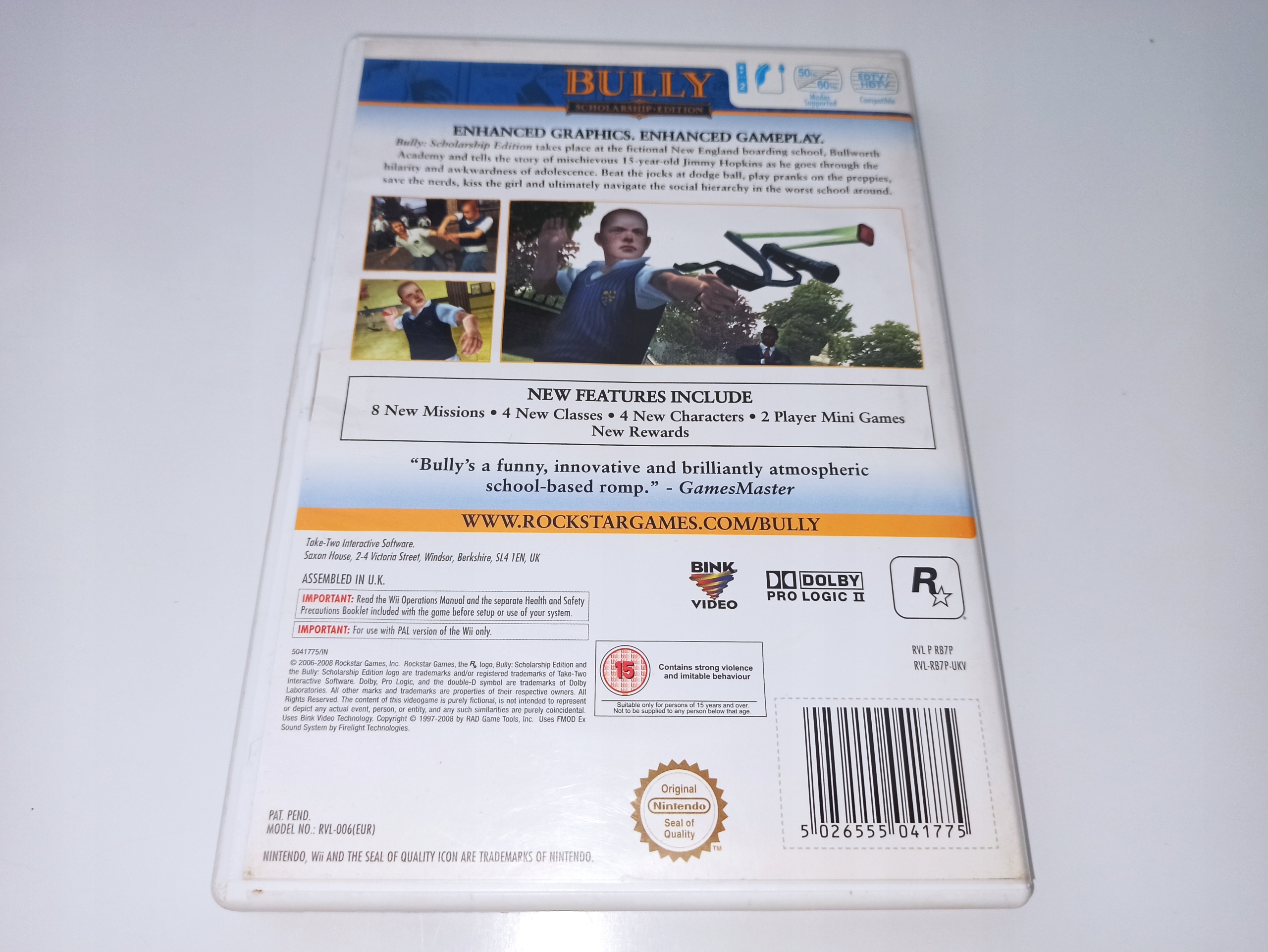 BULLY CANIS CANEM EDIT fabuła i przygoda Platforma Nintendo Wii