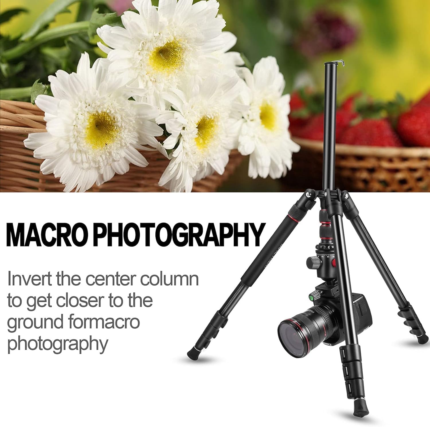 MACTREM Statyw 80" DSLR Profesjonalny Aluminiowy Do Podróży Z Torbą — miniatura 7