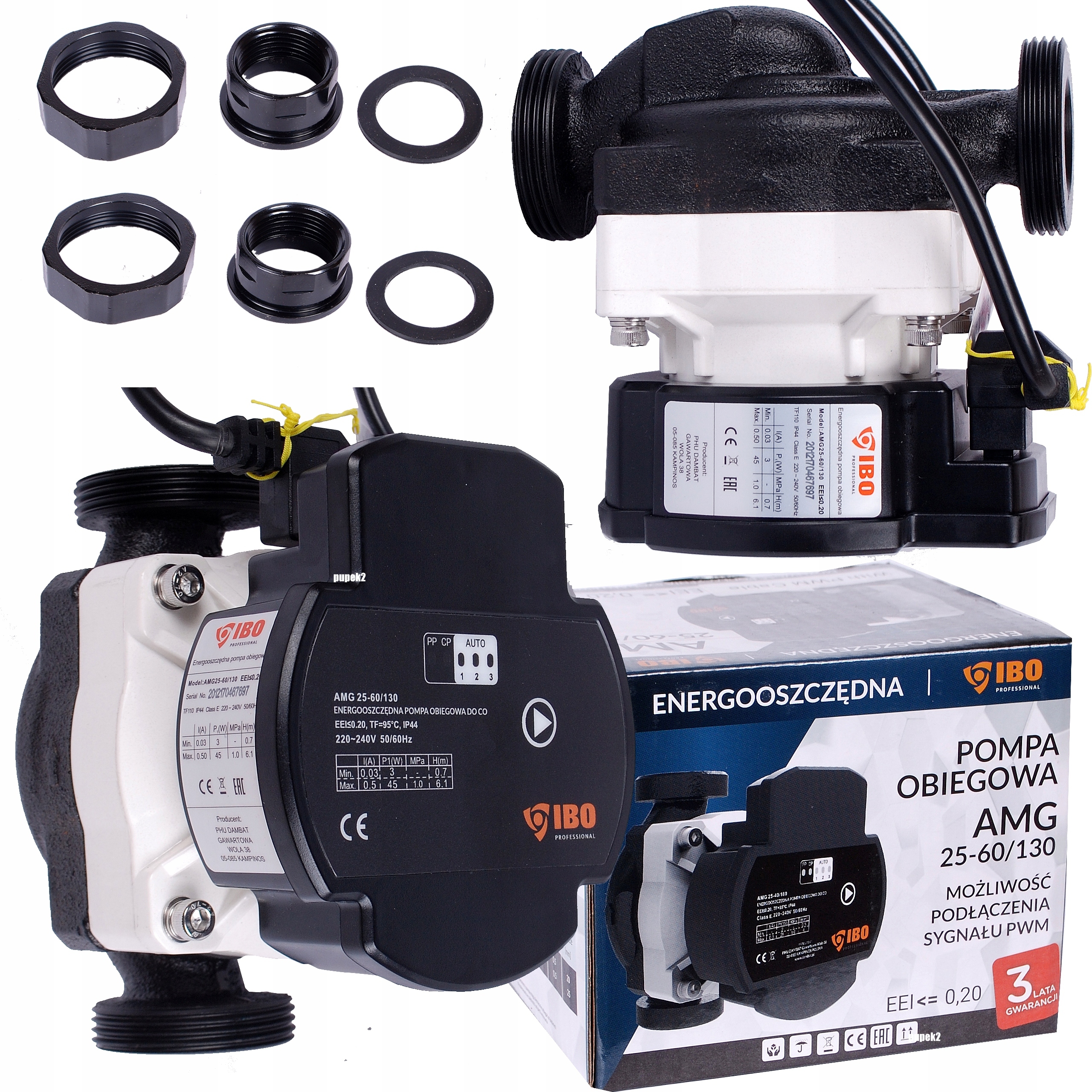 Ibo Amg 25-60/130 Pwm Obehová Pumpa Energeticky Úsporná