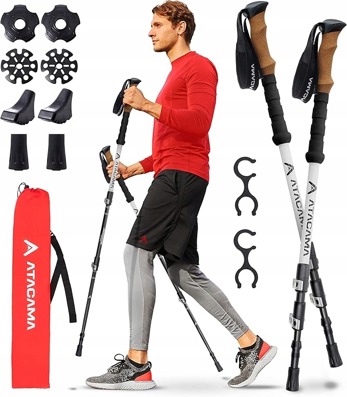 Atacama kijki trekkingowe do nordic walking teleskopowe karbon korkowy