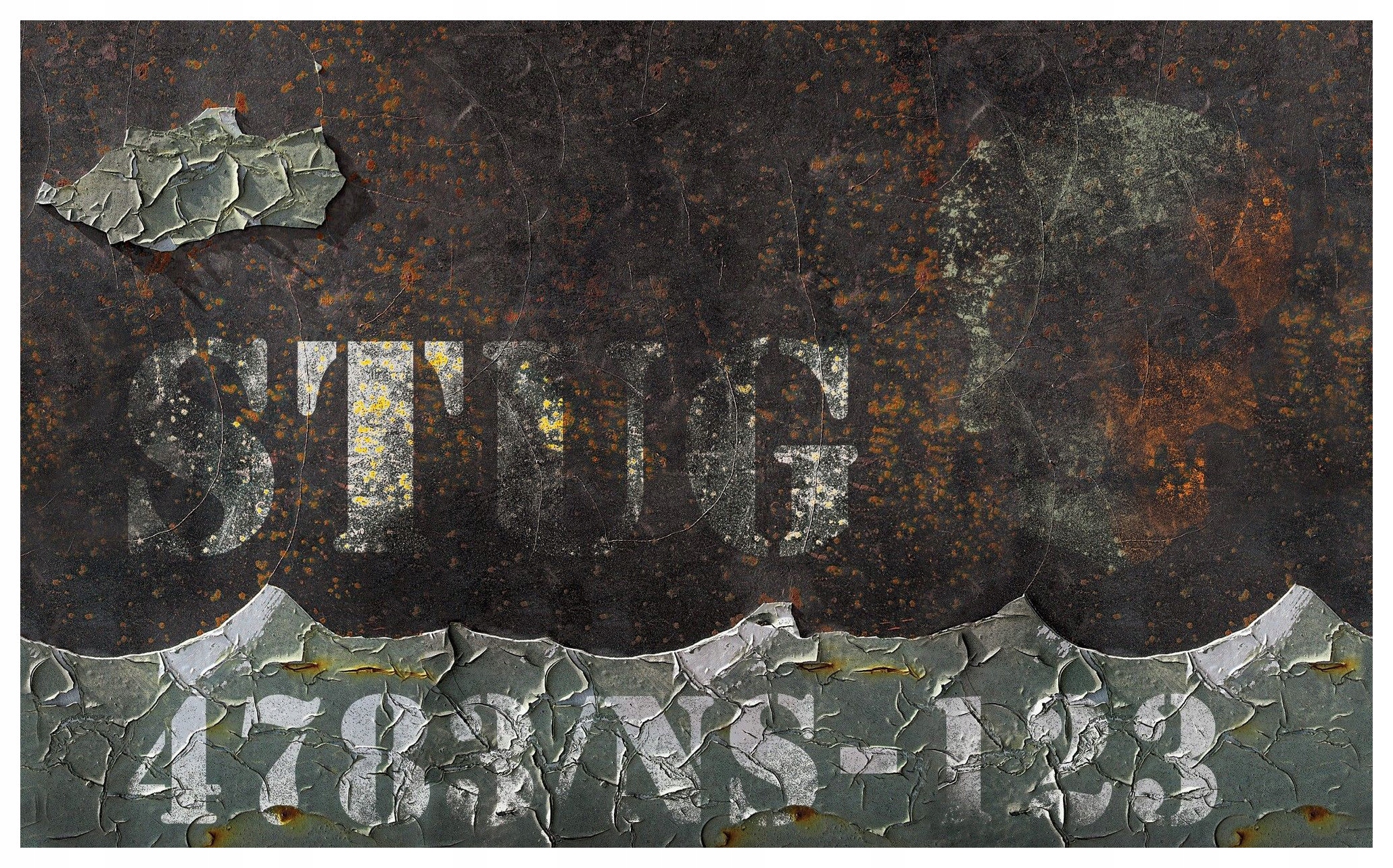 Fototapeta Rez Metal Loft vinyl 416x254 Nápis Barva Starého kovu lepidlo