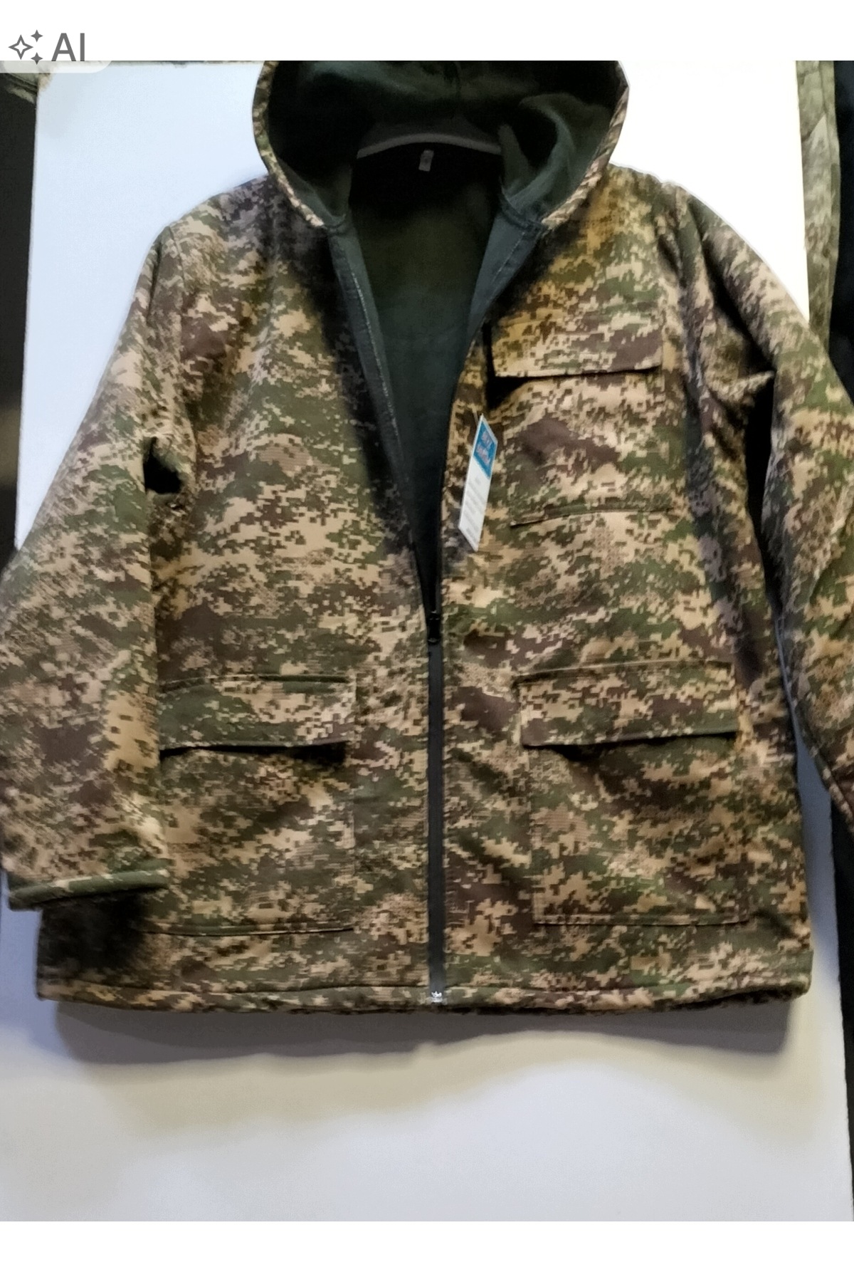 Pánská Bunda Maskáč S Kapucí A Velkými Kapsami Klokanka L 5IA