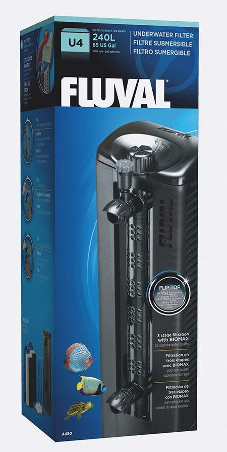 Levně Fluval Vnitřní Filtr U4 1000L/H Pro Akvária <240L (126.2480)