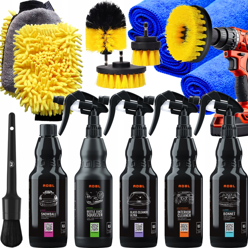 Adbl Zestaw Kosmetyki Samochodowe Do Czyszczenia Pielęgnacji Samochodu Auta