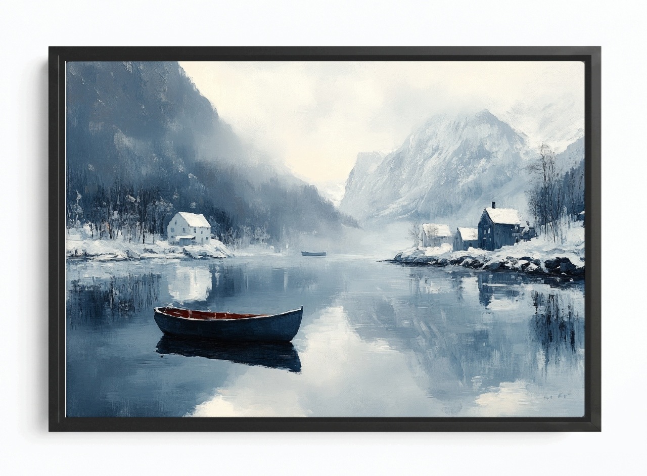 Obraz Rám Americký Box Skandinávie Norsko Fiord Ledovec Zima 60x40