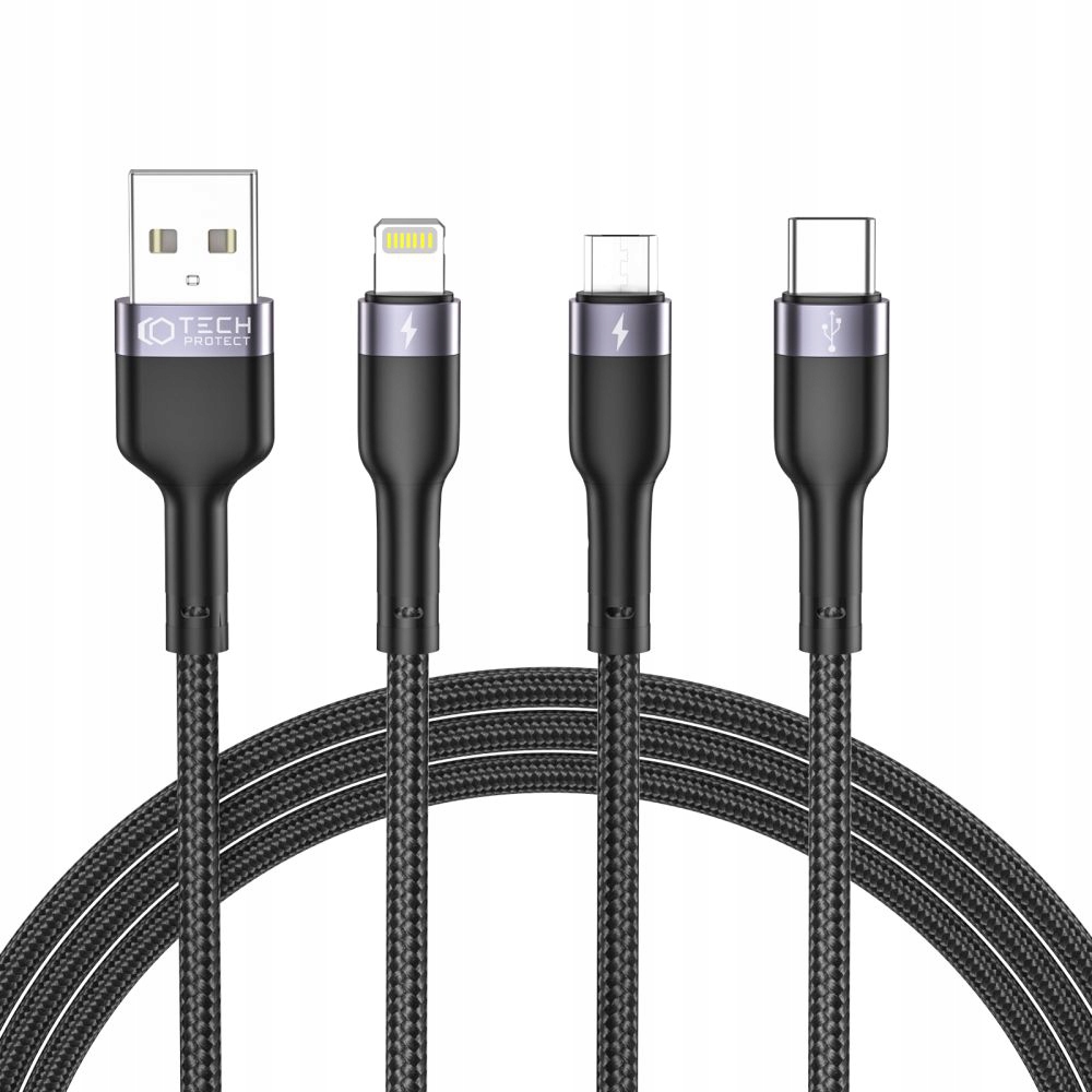 

3W1 Kabel Micro-usb Lightning Type-c 3A Oplot