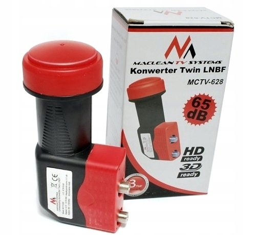 Műholdas iker (dupla) átalakító Maclean MCTV-628
