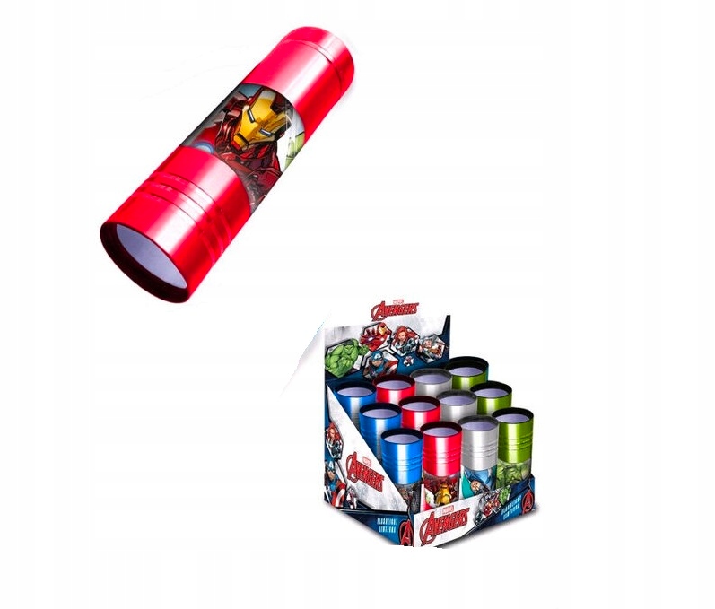 

Latarka Led Avengers czerwona 9 cm MV15797