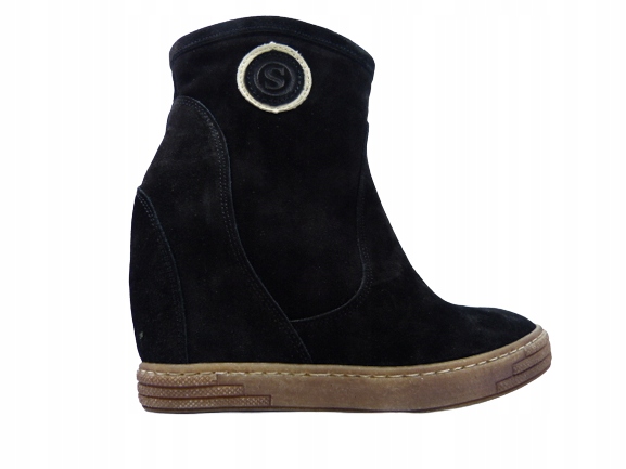 černé kotníkové boty zateplené dámské kozačky Lemar 36
