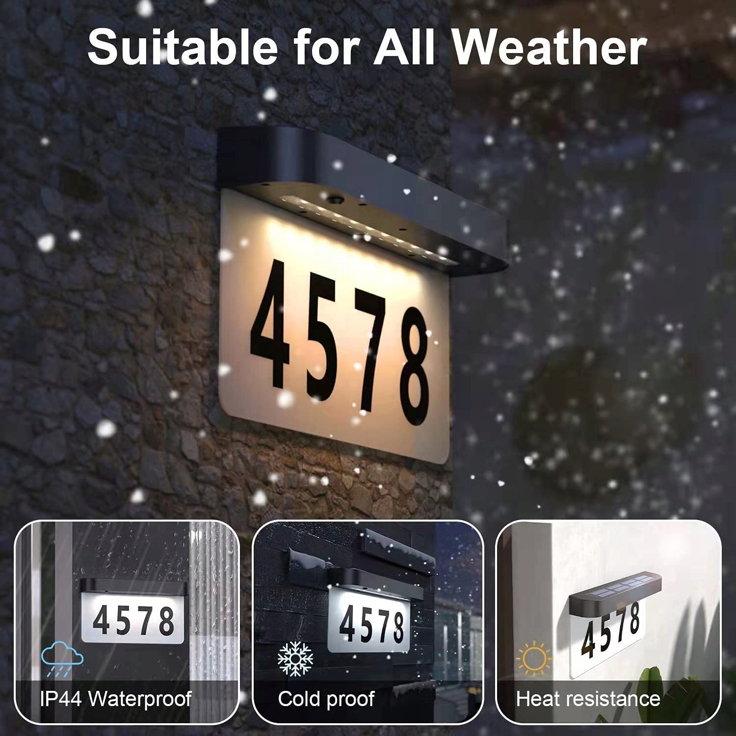 PODŚWIETLANY NUMER DOMU LAMPA SOLARNA LED EAN (GTIN) 4005213549168