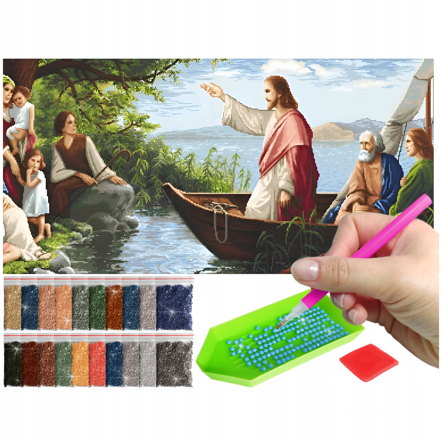 Diamantová výšivka Diamond Painting 5D B.duży 40x80cm