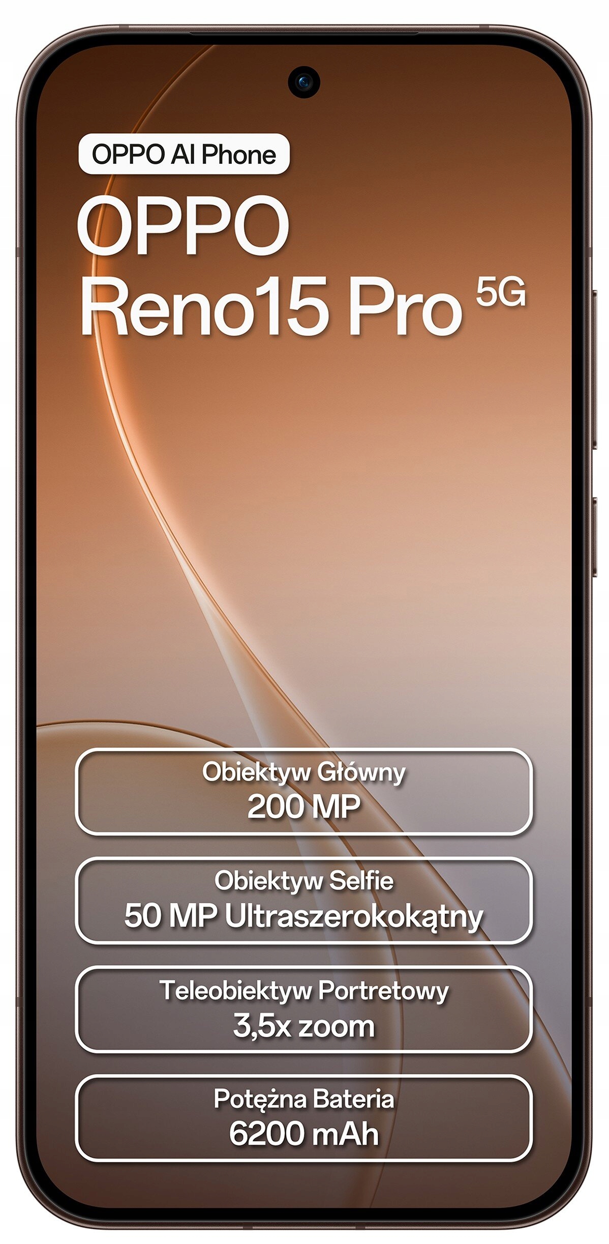 Smartphone Oppo Reno15 Pro 5G 12 Gb 512 Gb Nfc Dual Sim Hnědá