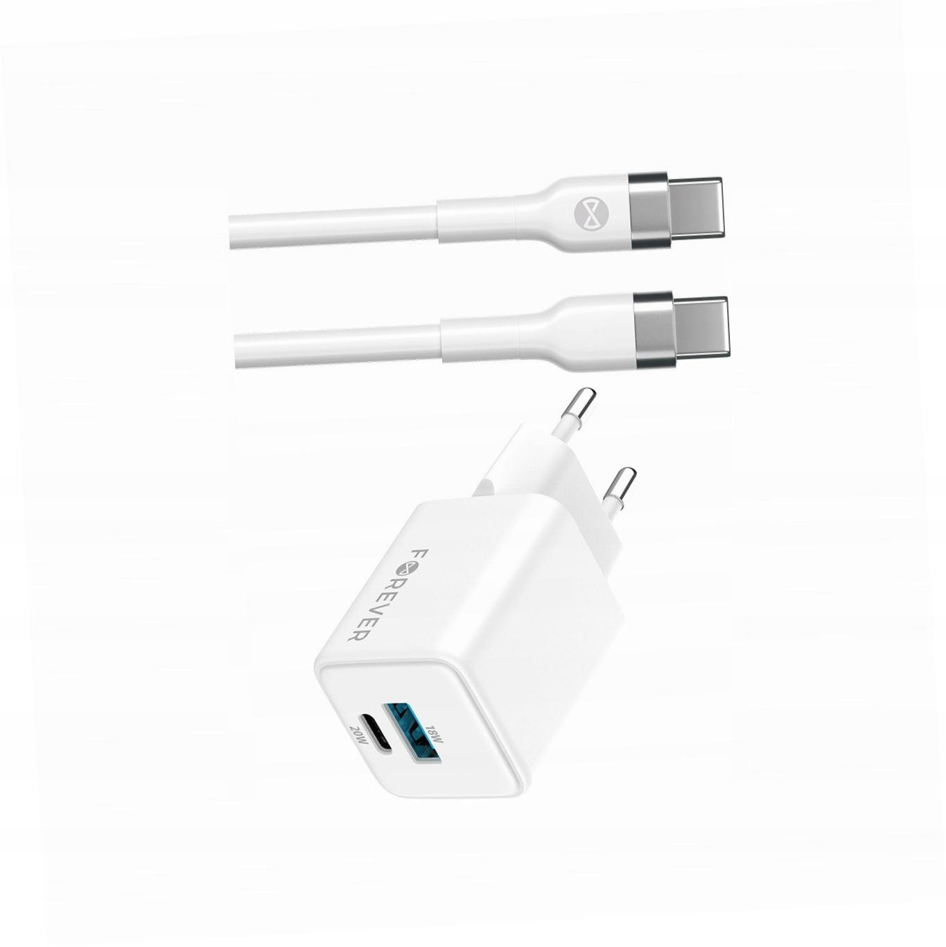 Szybka ładowarka GaN 20W Usb i Usb-c z kablem do Samsung Galaxy M12