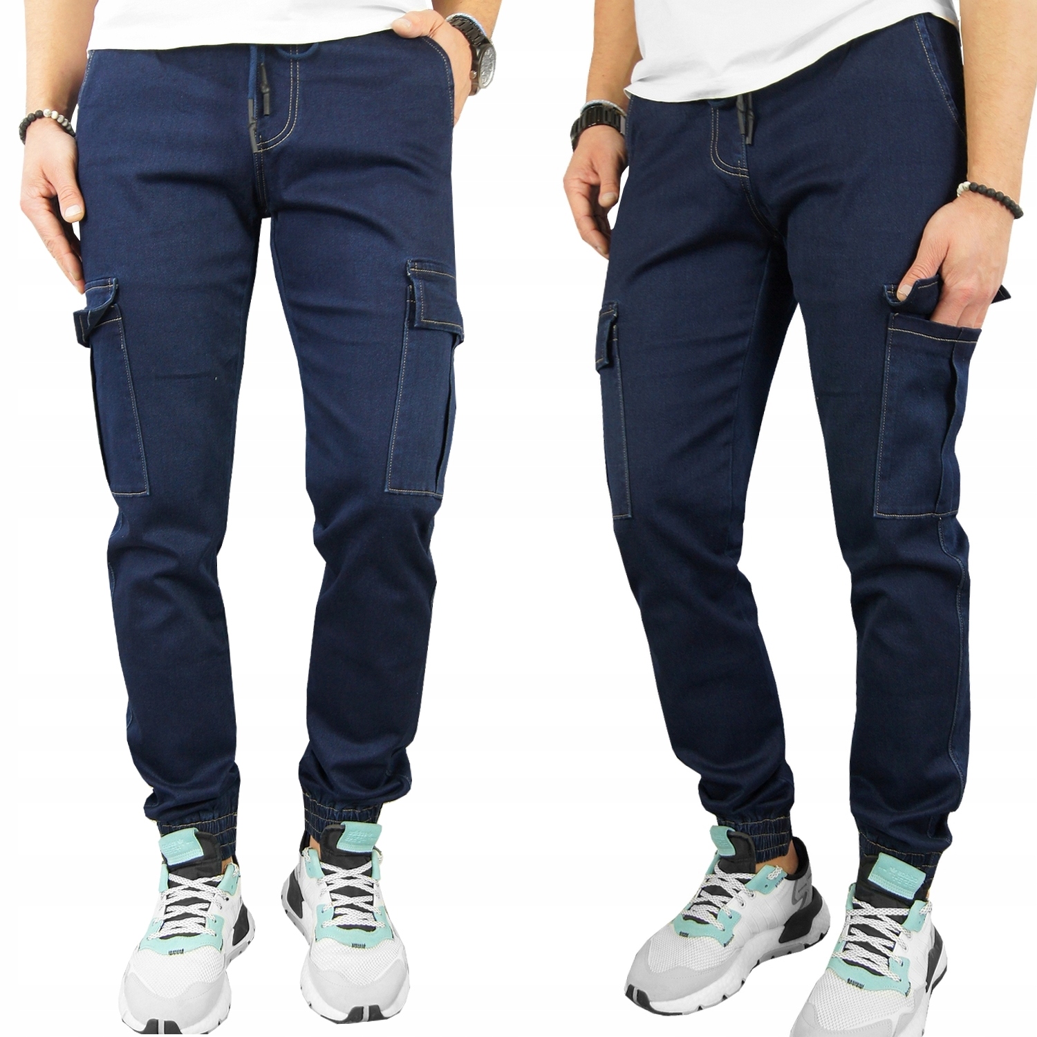

Męskie Spodnie Joggery Jeansy Bojówki stretch 98 L