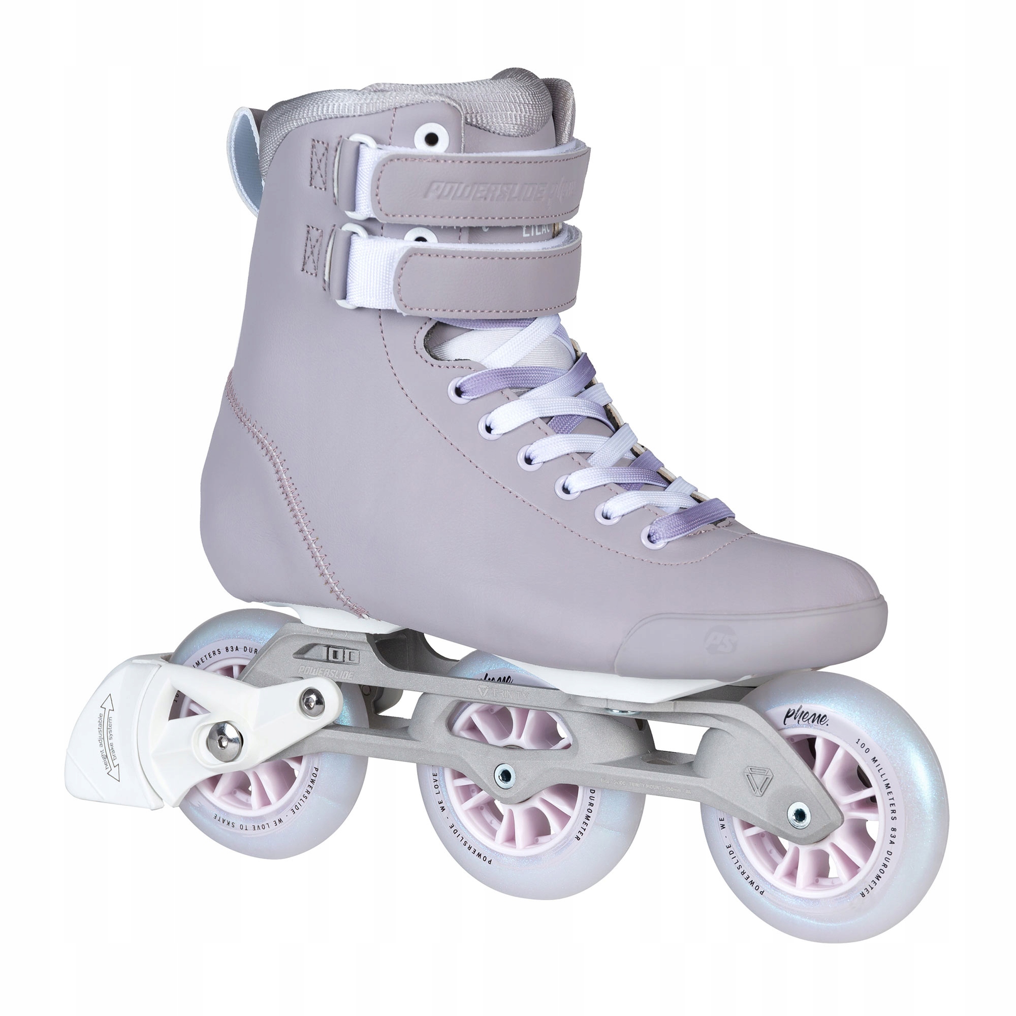DAMSKIE ROLKI FITNESS POWERSLIDE PHEME 100 LILIOWE
