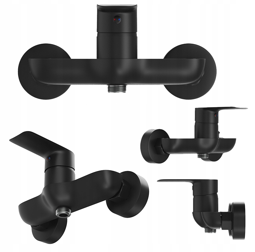 Koupelnová nástěnná sprchová baterie baterie Vito černá