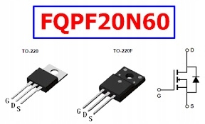 FQPF20N60 MOSFET, 600V N-CH 20A TO-220F Kod producenta FQPF20N60 MOSFET, 600V N-CH 20A TO-220F