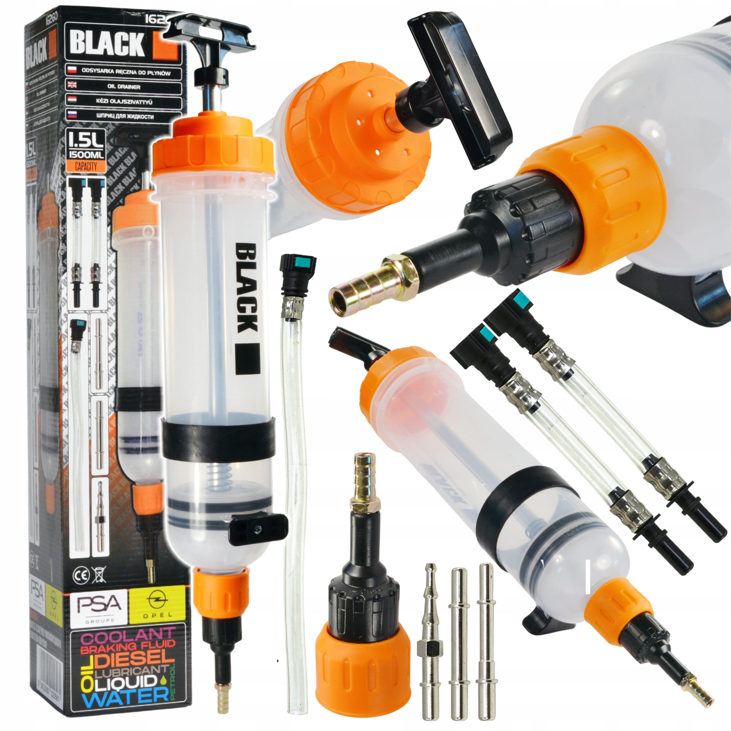 STRZYKAWKA ODSYSARKA OLEJU PŁYNU HAMULCOWEG PALIWA 1,5 PROFI BLACK