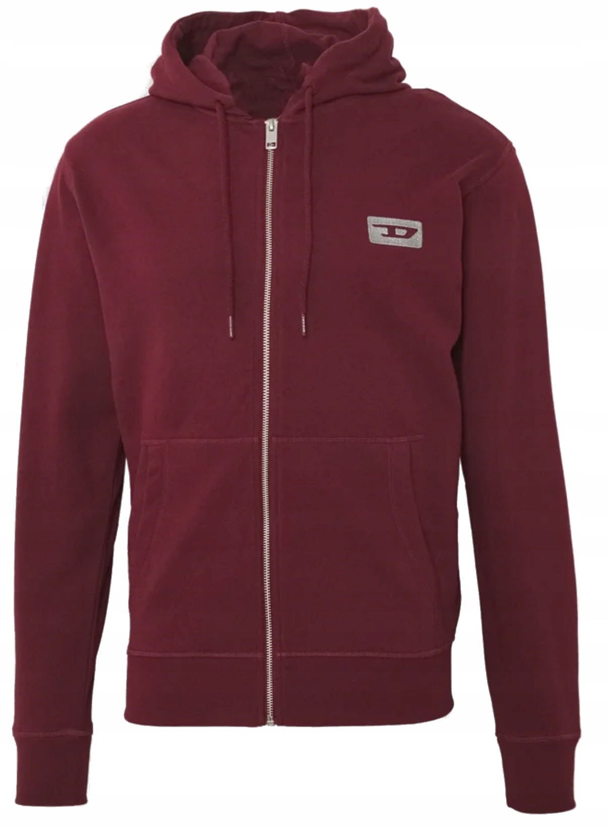 

Diesel Bordowa Bluza Zamek Kaptur Logo Haft M
