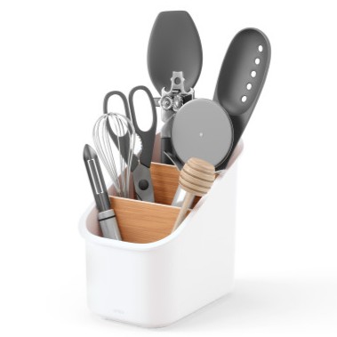 Organizér na příbory, kuchyňské doplňky, kosmetická nádoba, bílá Bellwood