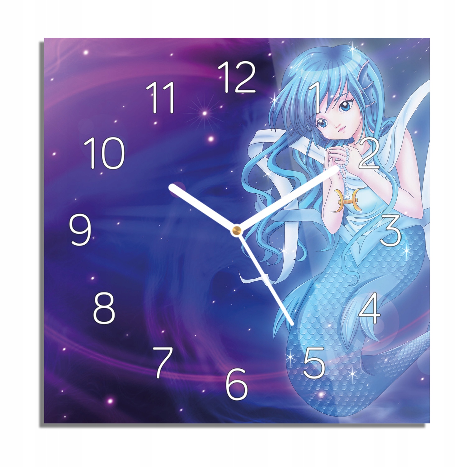 

Syrena manga gwiazdy foto-zegar z grafiką 30x30