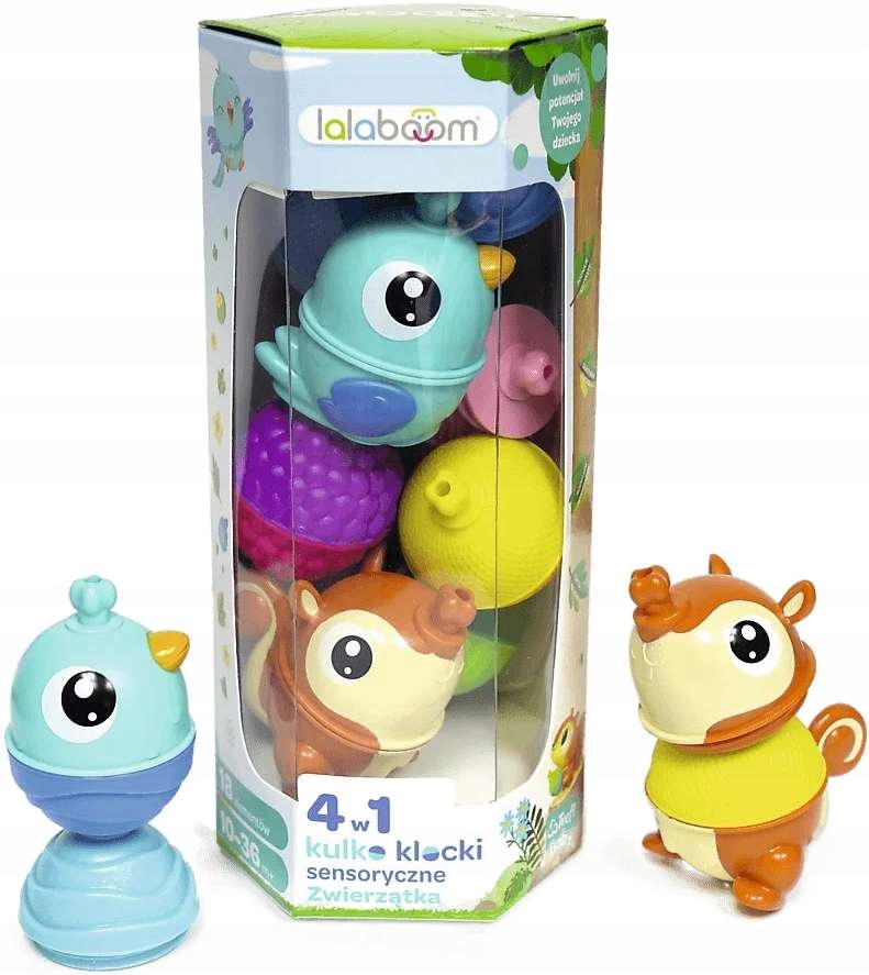 TREFL LALABOOM KULKO-KLOCKI ZESTAW ZWIERZĄTKA 18 ELEM.