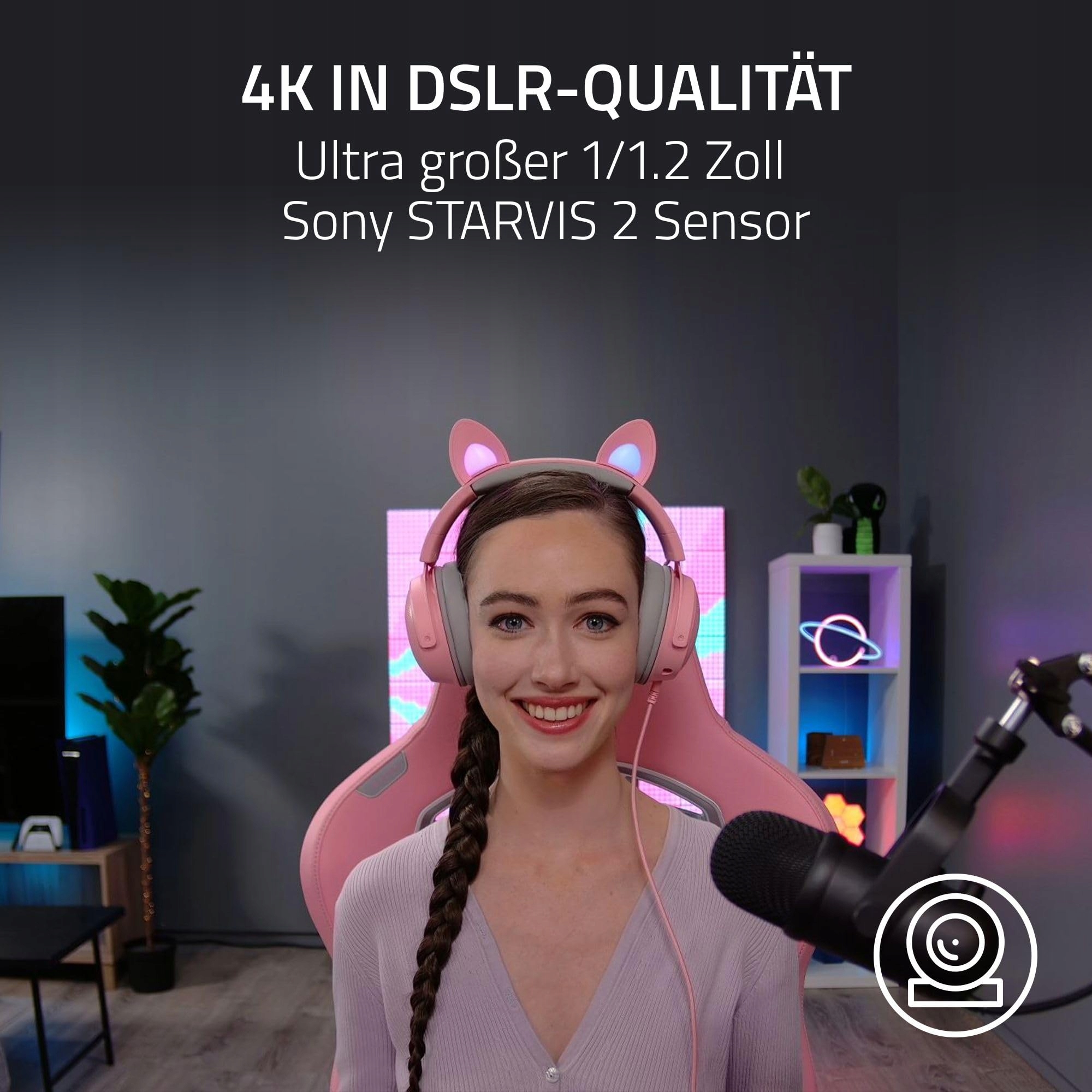 RAZER Kiyo Pro Ultra Kamera 4K UHD Streaming Autofokus Lichtsensor — miniatura 3