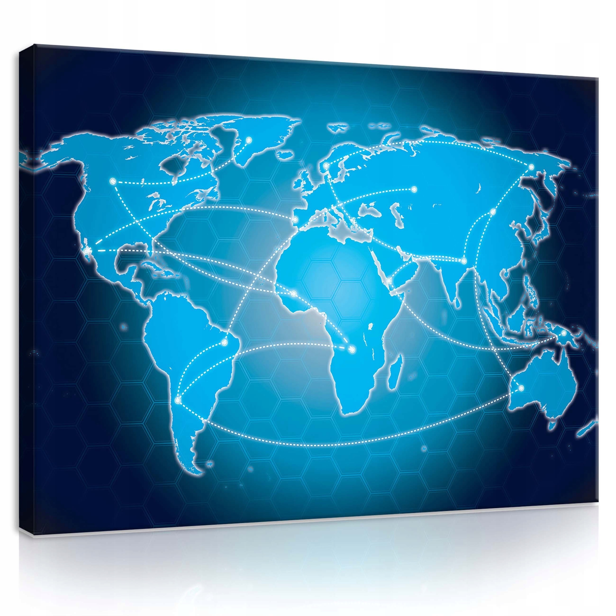 Obraz 100x75 Mapa světa globální síť propojení moderní technologie