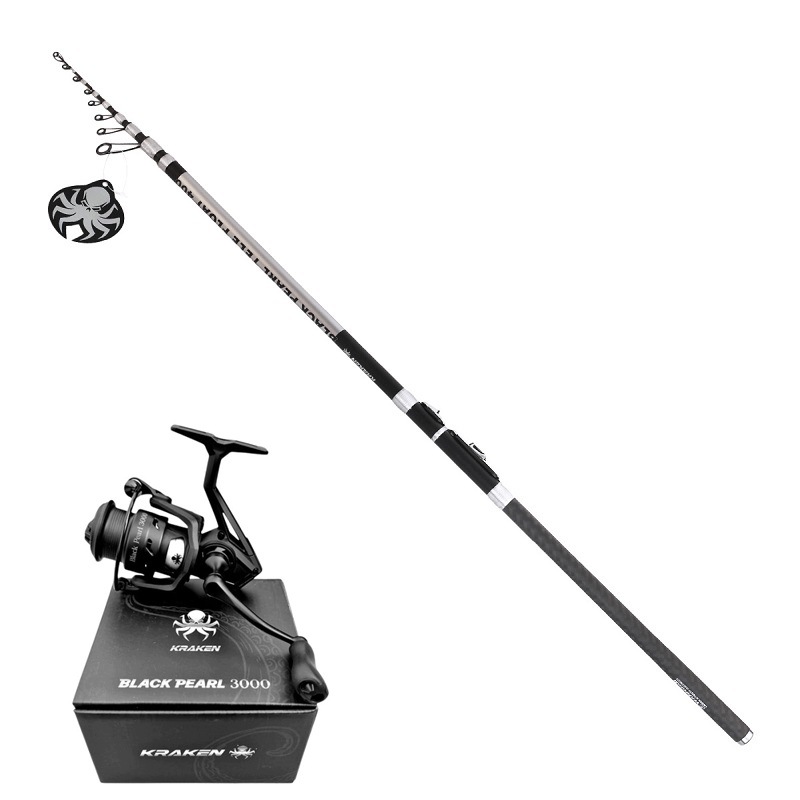 Zestaw Kraken Black Pearl Tele Float 4M 6CZ Do 20G+KRAKEN Black Pearl 3000