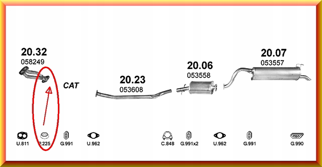PIERŚCIEŃ USZCZELKA KOLEKTOR POLONEZ CARO PLUS ATU Producent części F-A1