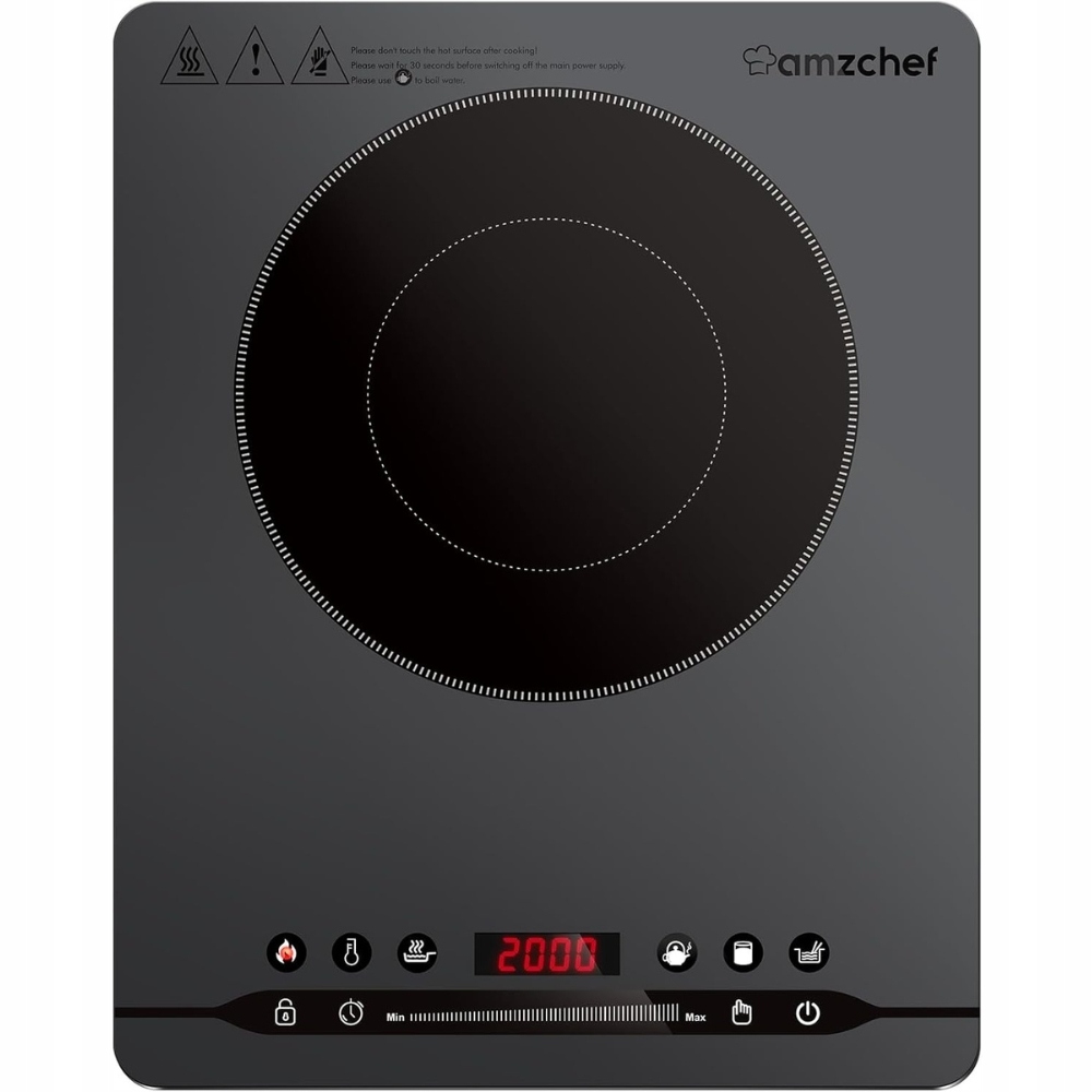 Amzchef Płyta Indukcyjna 2000 W – cicha, przenośna i ultra cienka
