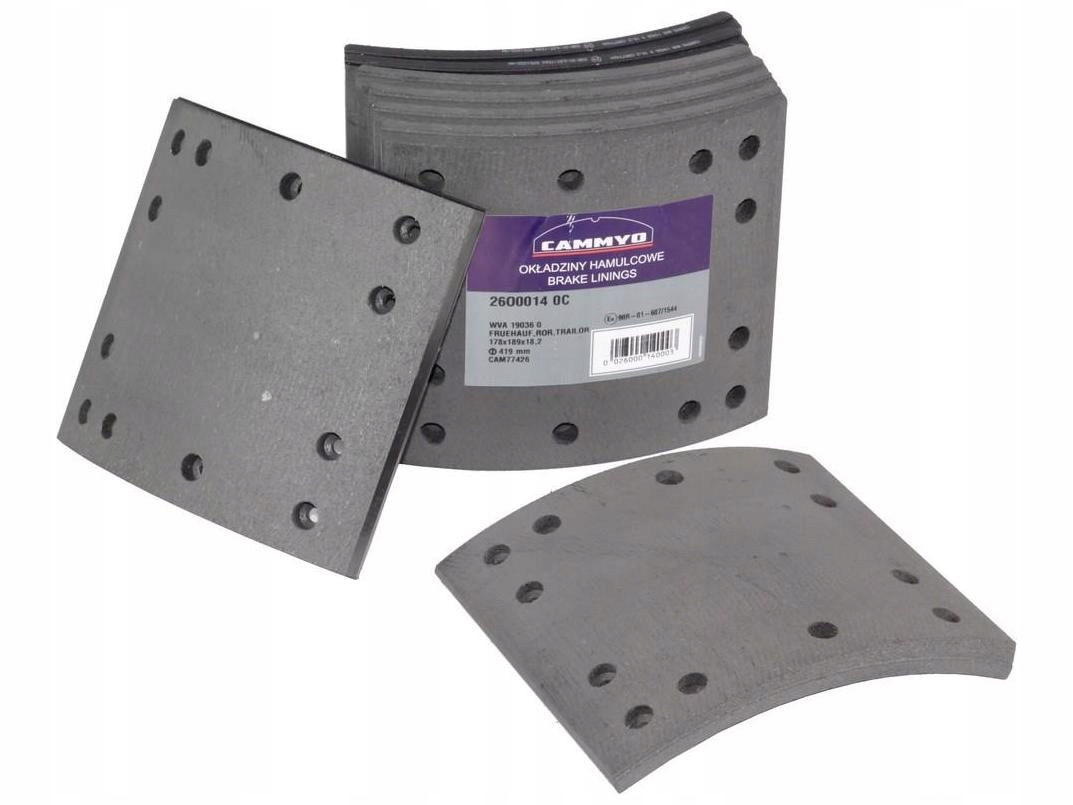 26O0014 0C - ТОРМОЗНАЯ НАКЛАДКА 419 * 177.8 FRUEHAUF ROR TRAILOR C