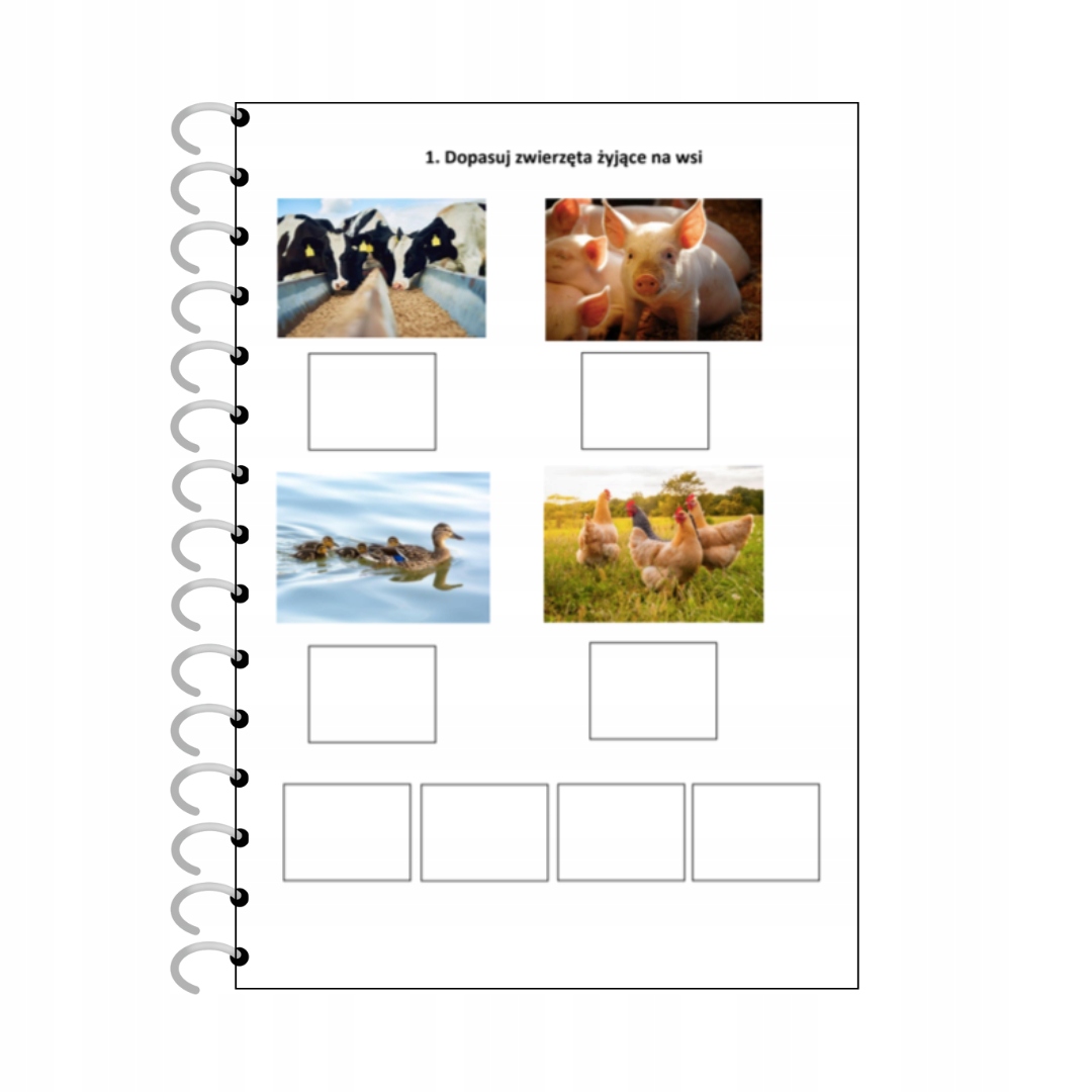 Pomoc edukacyjna - zwierzęta, wieś
