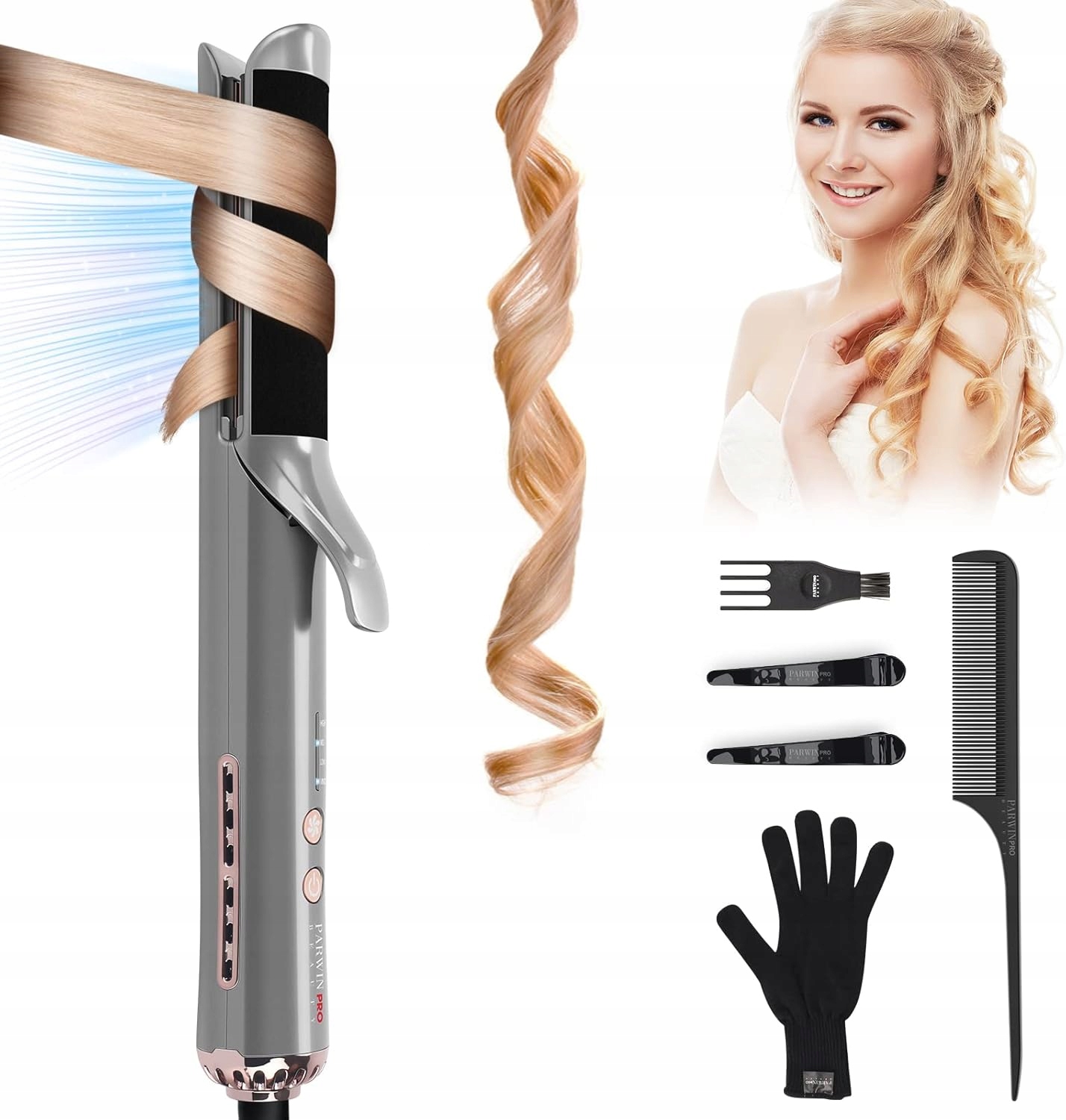 Prostownico Lokówka Parwin Pro Beauty Technologia Chłodngo Powietrza