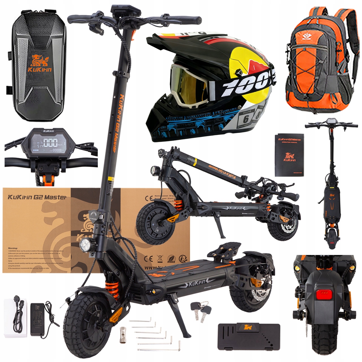 Kukirin G2 Master elektrické vozidlo 2000W 52V 20.8AH 70KM 60KM/H +Dárek