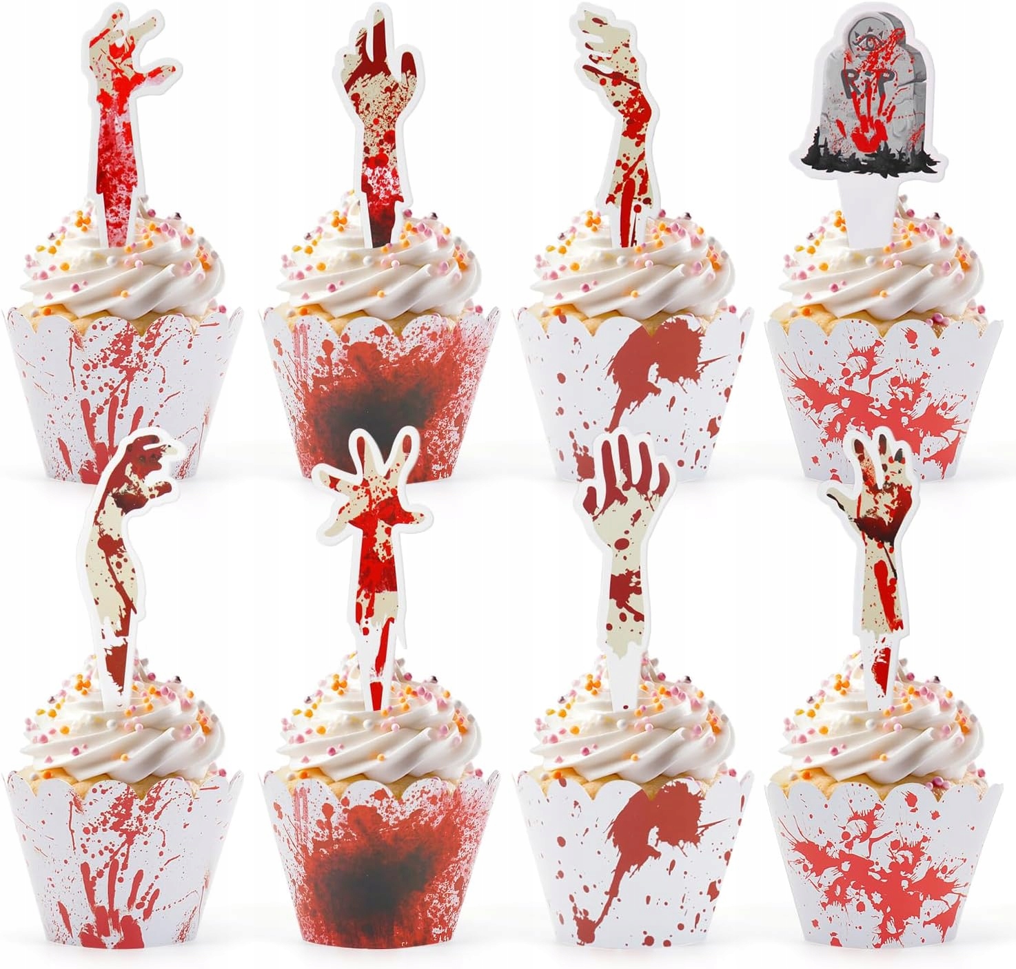 Dekorace Na Muffiny S Motivem Halloween Ideální Na Domácí Oslavu Párty x48