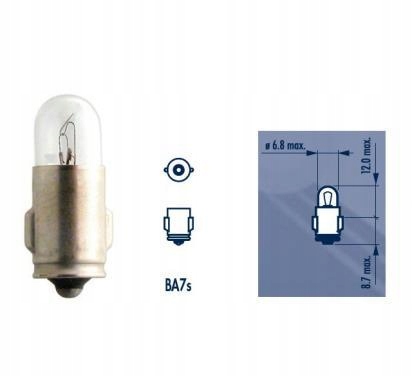 

Narva Zarowka 12V T2W 2W BA7S